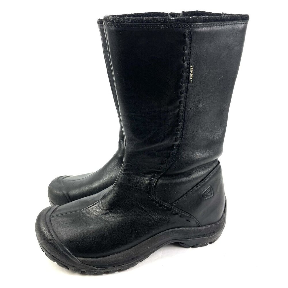 Keen Black Leather Mid-Calf Winter Boots
